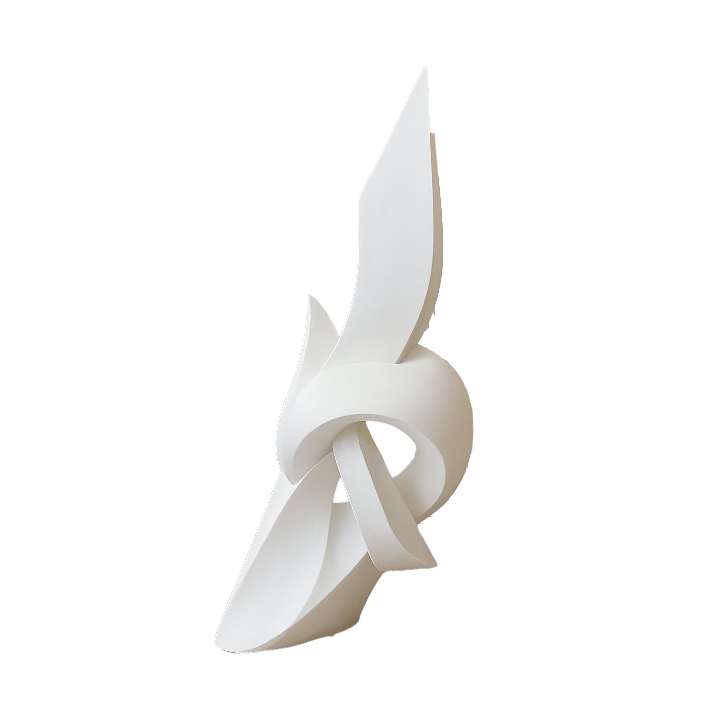 White Abstract Modern Sculpture – Contemporary Art Statement Piece